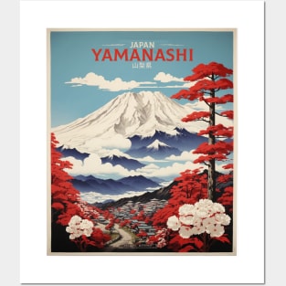 Yamanashi Japan Travel Vintage Poster Tourism Posters and Art